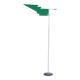 2000s wind sculpture/weathervane by Afra Scarpa and Tobia Scarpa, telescopic pole and stainless steel counterweight, green metal windvane for Dimensione Disegno