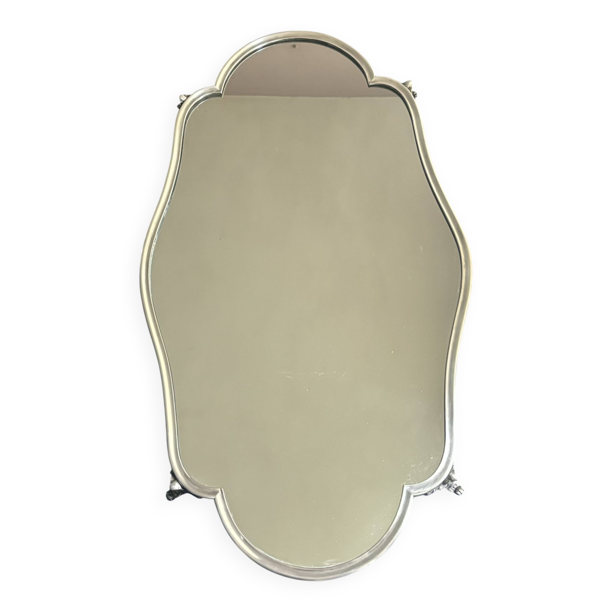 19th century mirror and silver table centrepiece