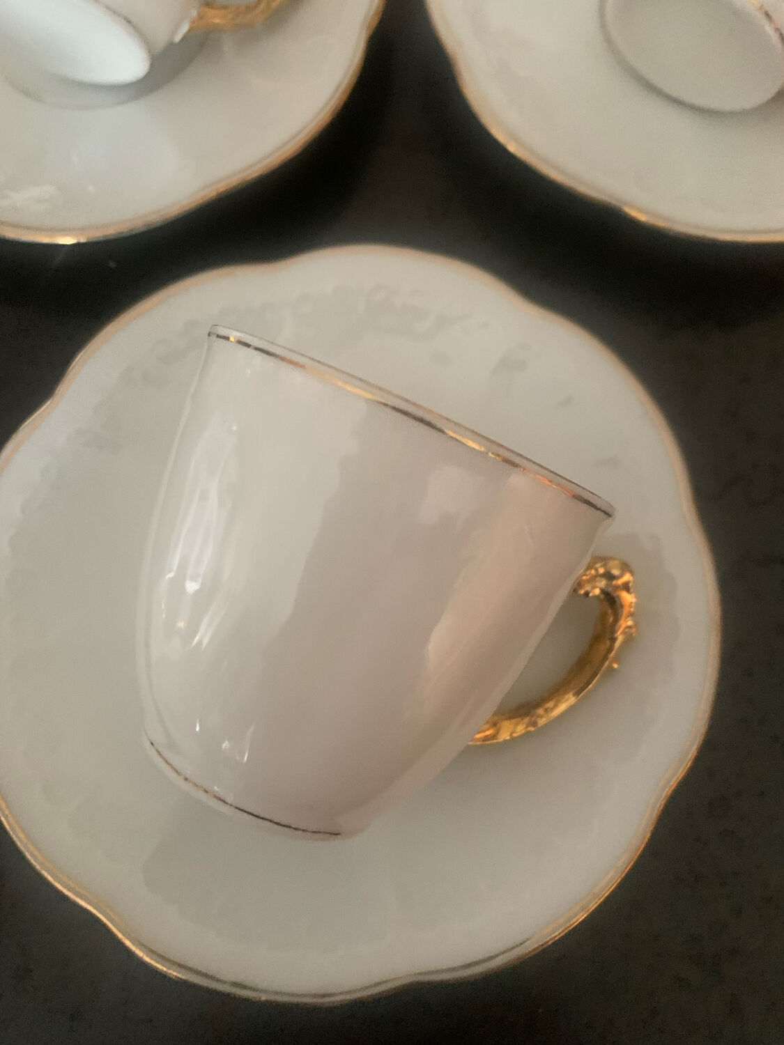 Set of 6 coffee cups and saucers