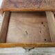 1950s Art Decò writing desk in walnut burl and blond walnut