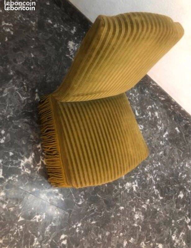 Fauteuil crapaud boudoir art déco vintage vert kaki