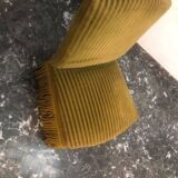 Fauteuil crapaud boudoir art déco vintage vert kaki