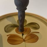 Gien France Cheese Board Orange Green Flower