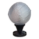 Art Deco ball lamp, pressed moulded glass, signed Muller.
