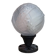 Art Deco ball lamp, pressed moulded glass, signed Muller.