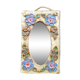 Flower-decorated sandstone mirror, circa 1970