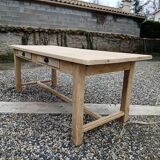 Solid oak farmhouse table with extensions