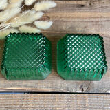 2 vintage emerald Luminarc bowls