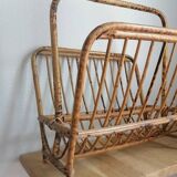 Rattan magazine holder