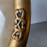 Cadre ovale en bois doré antique art nouveau