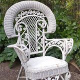 Victorian peacock style armchair