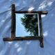 Miroir "bambou" miroir biseauté début XXeme