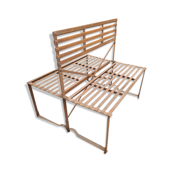 Banc de jardin dos à dos en fer forgé