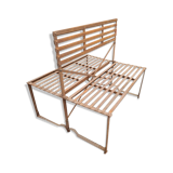 Wrought iron back-to-back garden bench