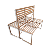 Wrought iron back-to-back garden bench