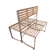 Wrought iron back-to-back garden bench