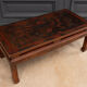 Chinese coffee table lacquer red background naturalistic décor twentieth
