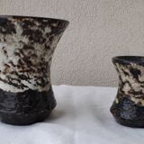 2 stoneware vases