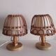 Pair of bamboo lamps