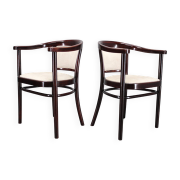 Paire de fauteuils Thonet restaurés des années 1930, Tchécoslovaquie