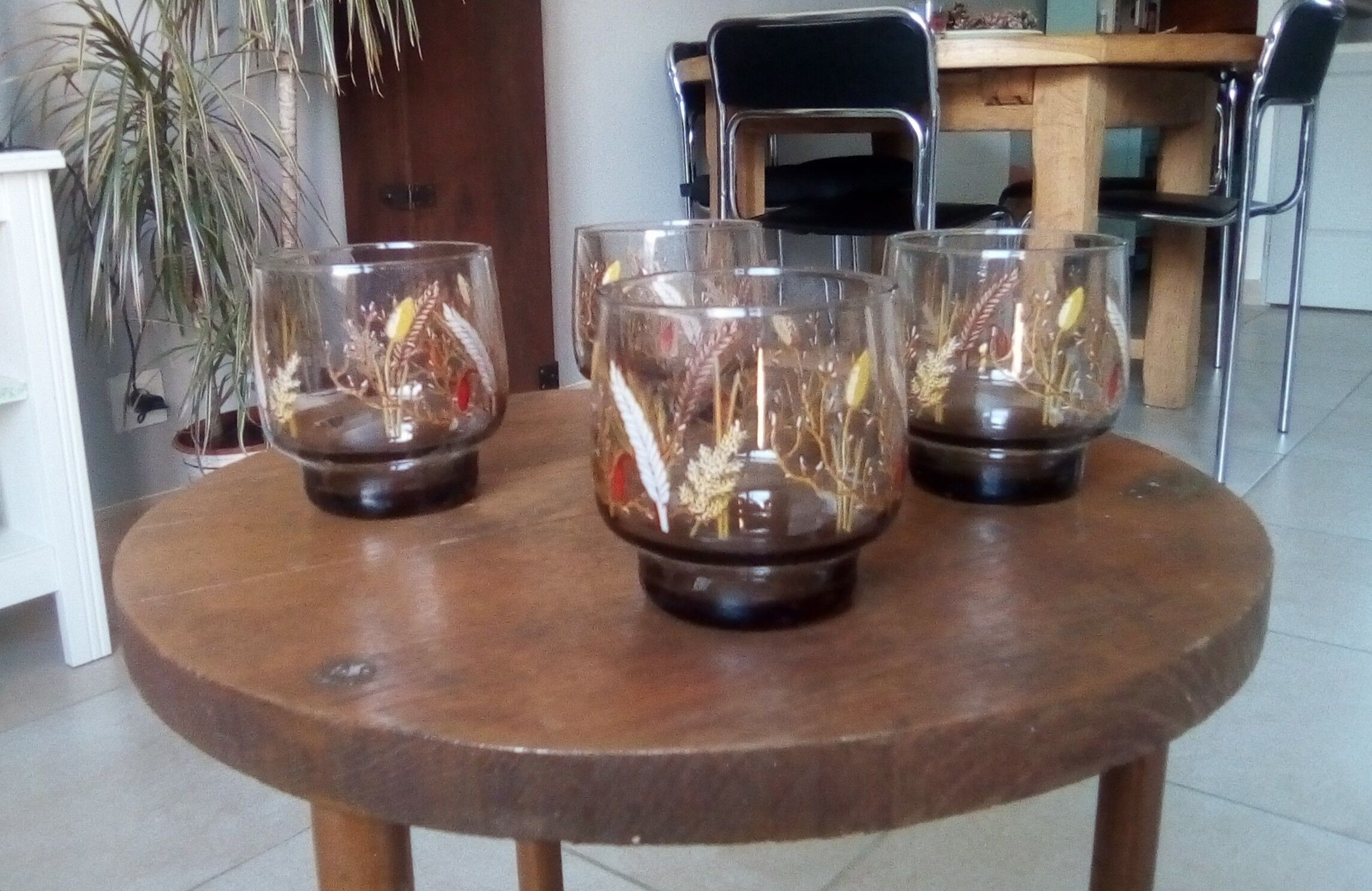 Set of 4 glasses "Tivoli" 70s glass of Arques Luminarc
