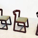 Set of four Italian dining chairs attr. to Willy Rizzo