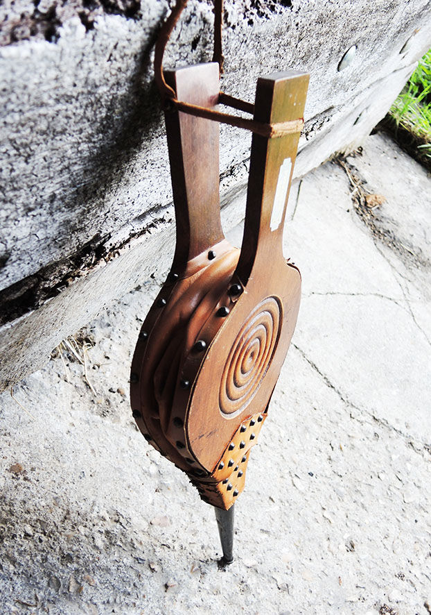 Old wooden & leather bellows