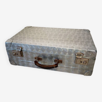 Aluminum metal suitcase from the 50s and 60s