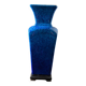 Blue ceramic lamp base by Paul Millet in Sèvres