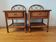 Pair of vintage rattan and cane bedside tables, 1970s