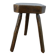 Tabouret de ferme tripode, assise hexagonale, bois massif, années 50-60