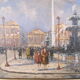 Peinture post-impressionniste huile panneau signée H. Wood Place Concorde PARIS