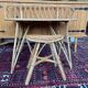 Bureau et tabouret en rotin, 1960