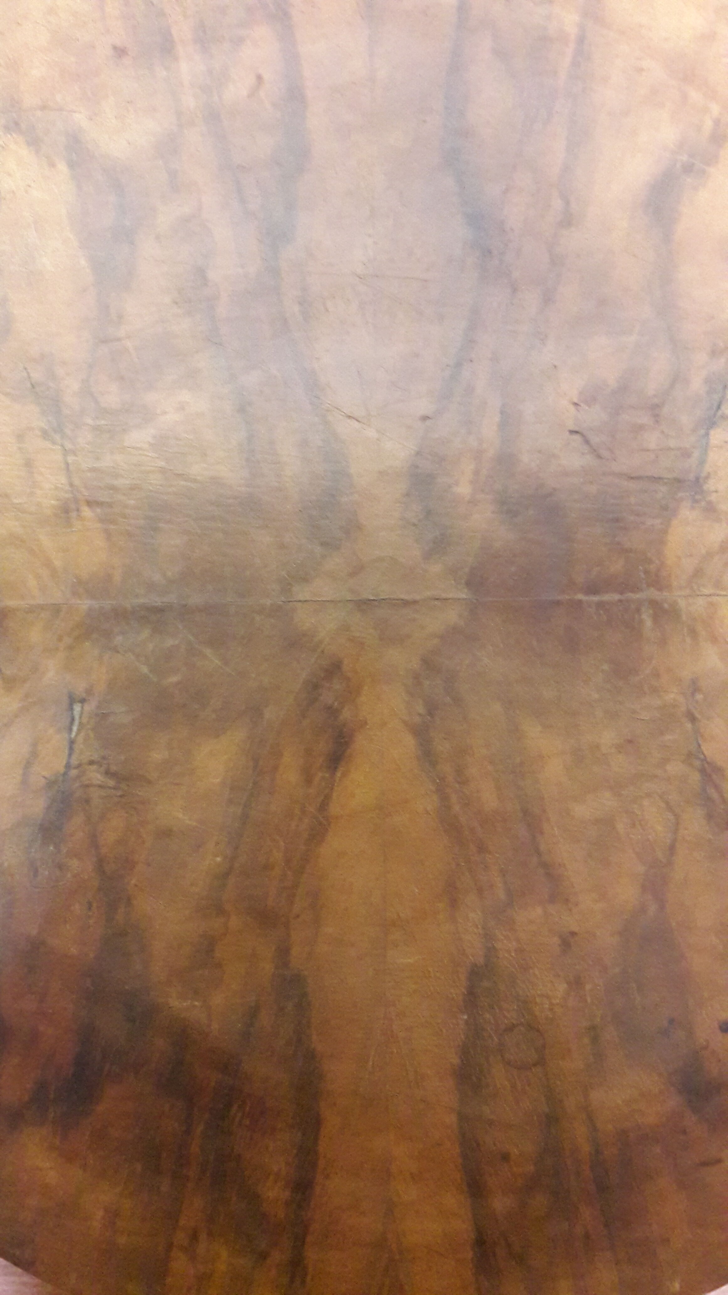 Art deco veneer walnut side table