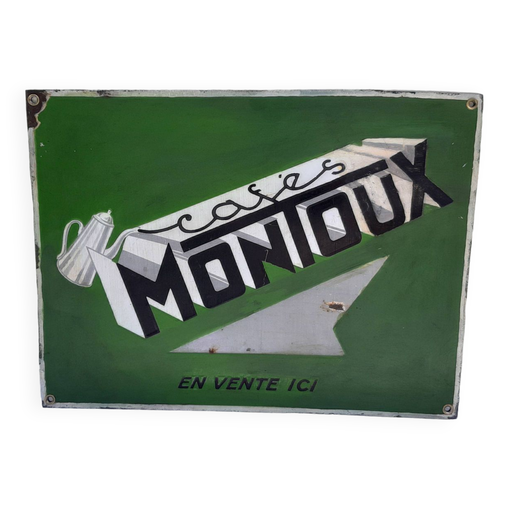 Café Montoux enameled plate