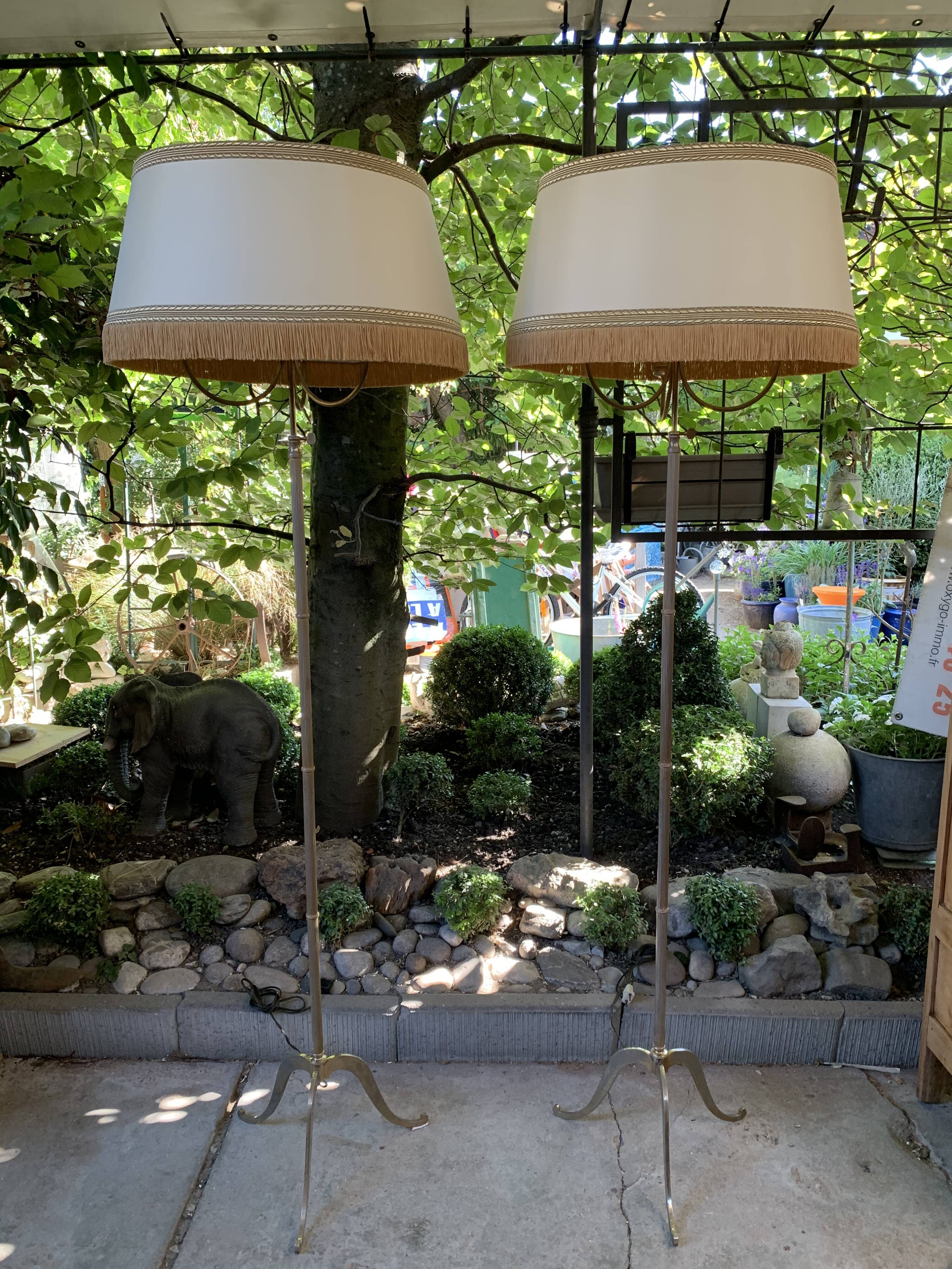 Pair of tripod lampposts 1960