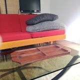 Rectangular serving tray in solid teak