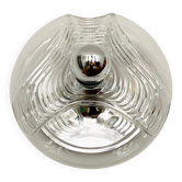 1 of 2 XL Wave Wall Lamps or Flush Lights by Koch and Lowy for Peill and Pu