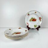 Set of 6 KG Lunéville "Le Potager" soup plates, 1950/70