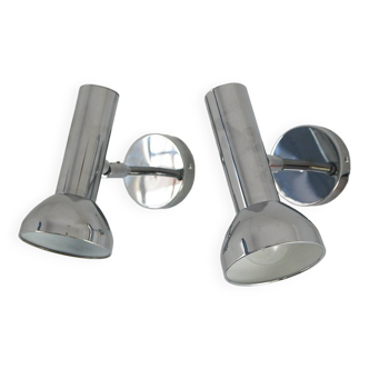 Mid-Century Adjustable Chrome Sconce from Cosack, Set of 2