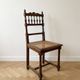 Lot de 6 chaises vintage en bois et canage