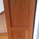 Rolling curtain filing cabinet in vintage oak