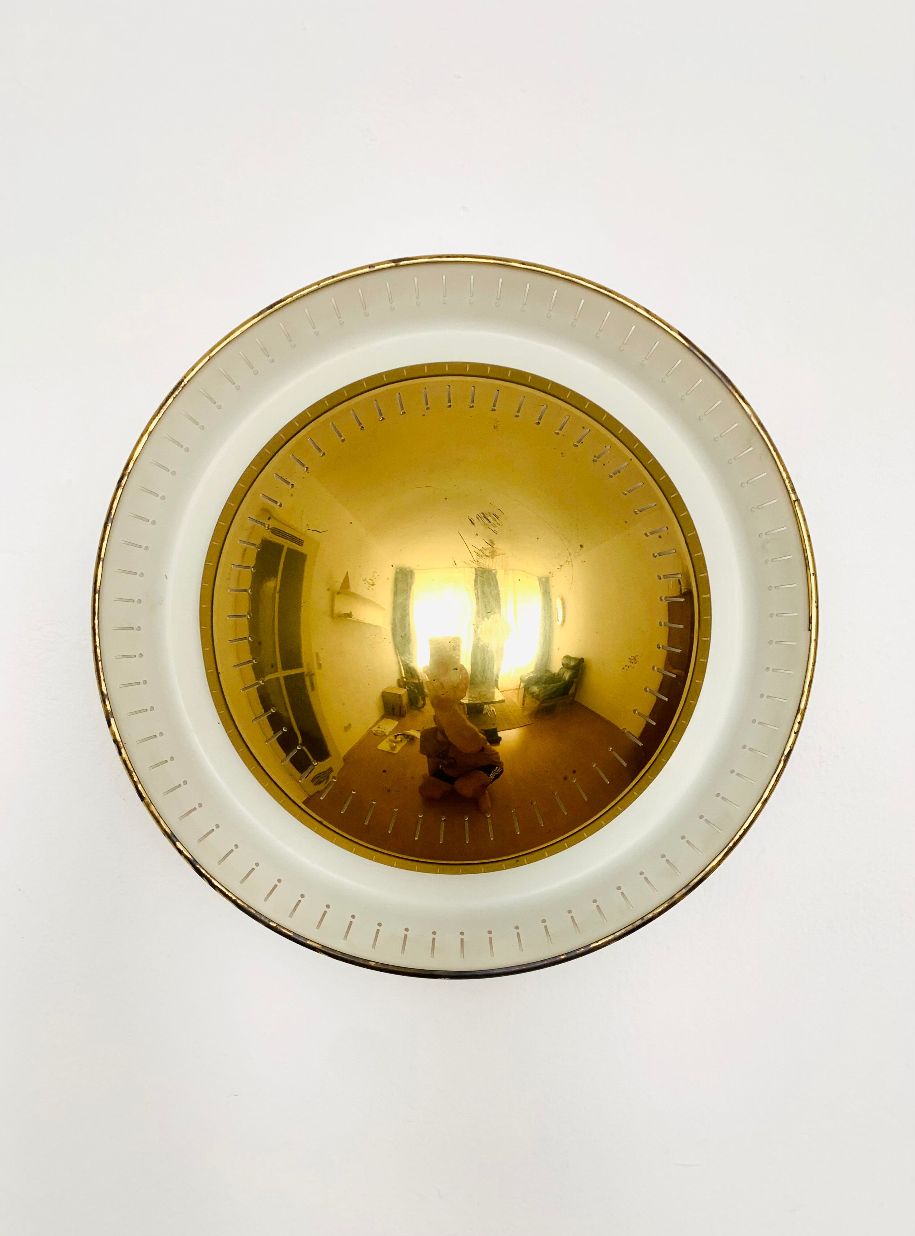 Italian Sunburst Wall Lamp or Flush Light