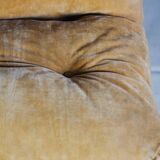 Vintage "Pixi" style armchair in velvet and chrome, 1970