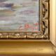 Painting "Sailboats on Calm Sea", oil on canvas, signed C. Bustad – 1928
