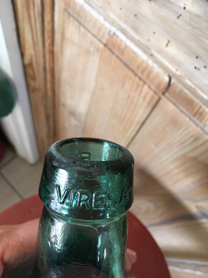 Demijohn viresa green with blue reflections 5L.