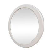 Grand miroir rond vintage avec bord blanc