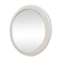 Large vintage round mirror with a white border.