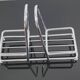 Vintage salt and pepper set – White ceramic and chrome metal