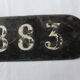 Plaque ancienne d'immatriculation de bateau